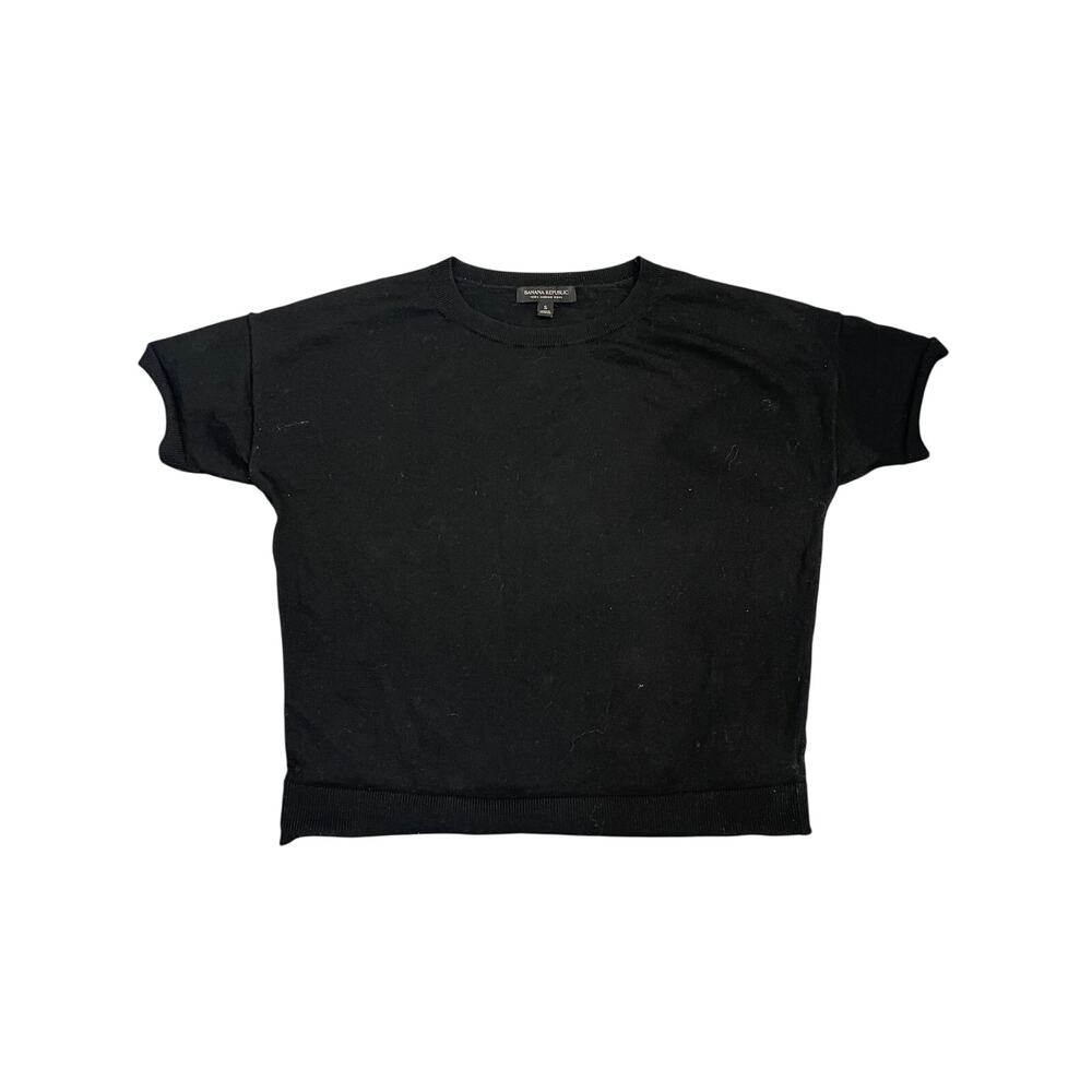 Banana Republic	100 % Merino Wool Black Shirt	Size S